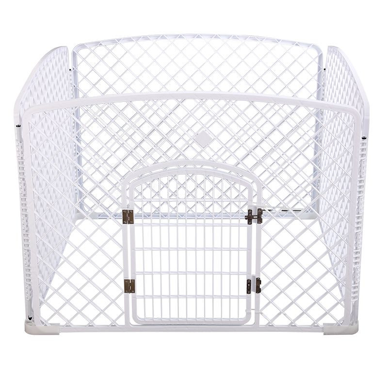 Topmast hvalpegård, hvid plast 100 x 100 x 75 cm