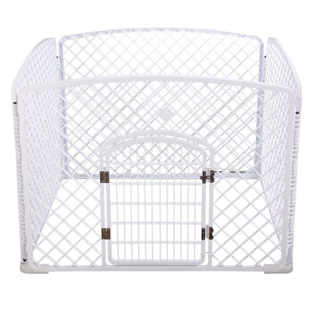 Topmast hvalpegård, hvid plast 100 x 100 x 75 cm
