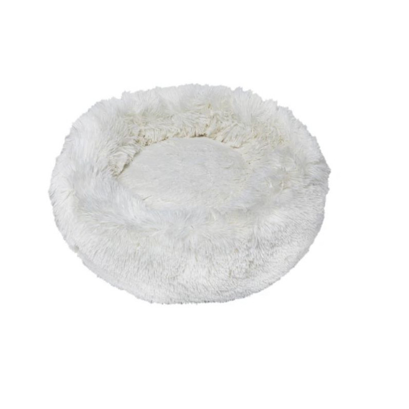 Topmast hundeseng - fluffy - hvid