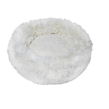 Topmast hundeseng - fluffy - hvid