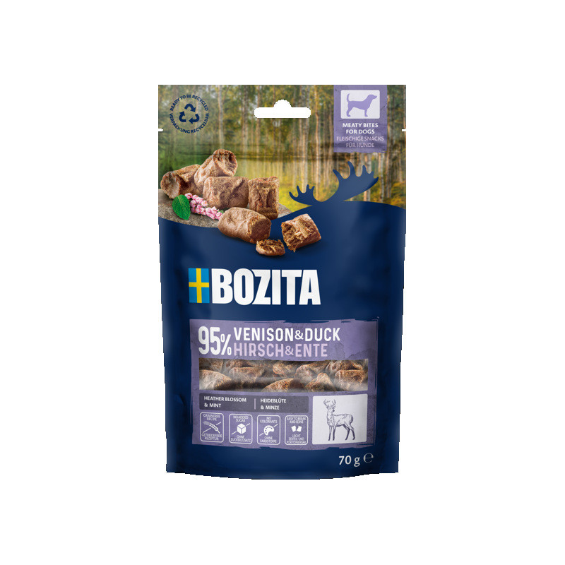 Snacks Meaty Bites Venison & Duck Hundegodbid 70g